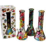 Printed Glass Bong (21cm x 9mm)