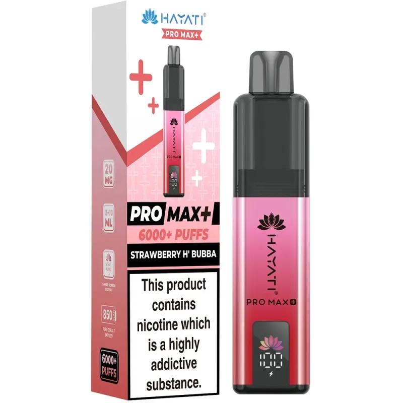 Hayati 6,000 Puffs Kits Strawberry H.Bubba