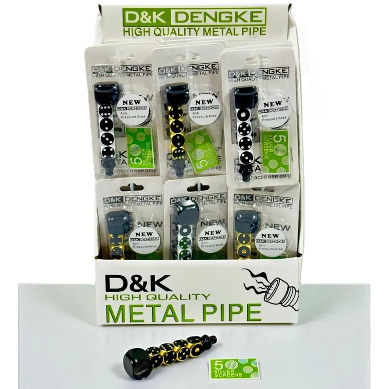D & K 12cm Printed Glass Pipe (Pack of 24)