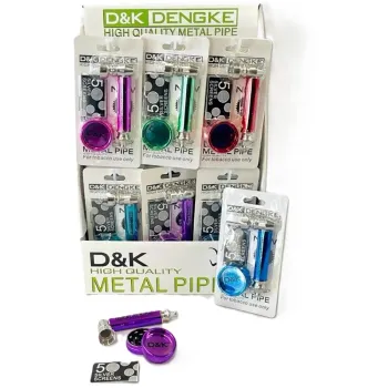 D & K Shiny Colour Pipe With Shiny Grinder (Pack of 24)