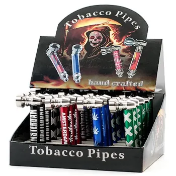 Hand Crafted Tobacco Metal Pipes (Pack of 24)