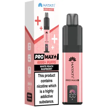 Hayati 6,000 Puffs Kits White Peach Raspberry