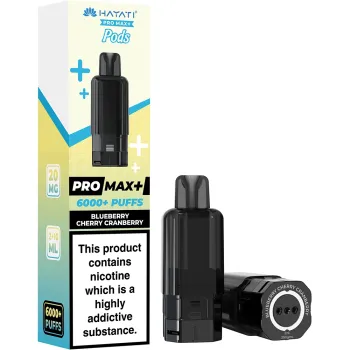 Hayati 6,000 Puffs Prefilled Pods Blueberry Cherry Cranberry