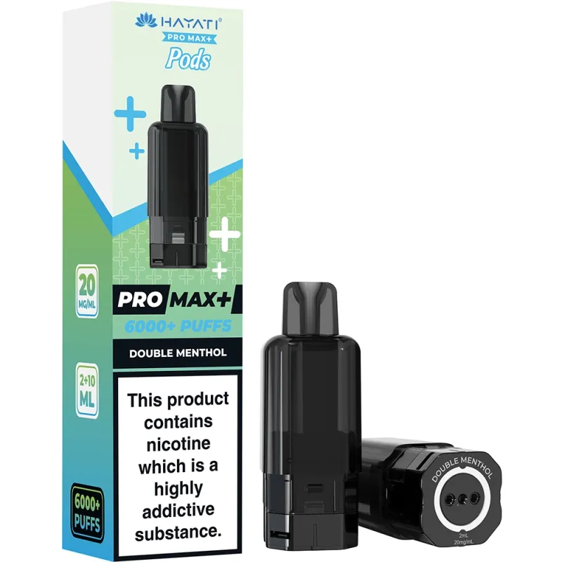 Hayati 6,000 Puffs Prefilled Pods Double Menthol