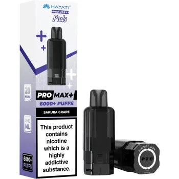 Hayati 6,000 Puffs Prefilled Pods Sakura Grape