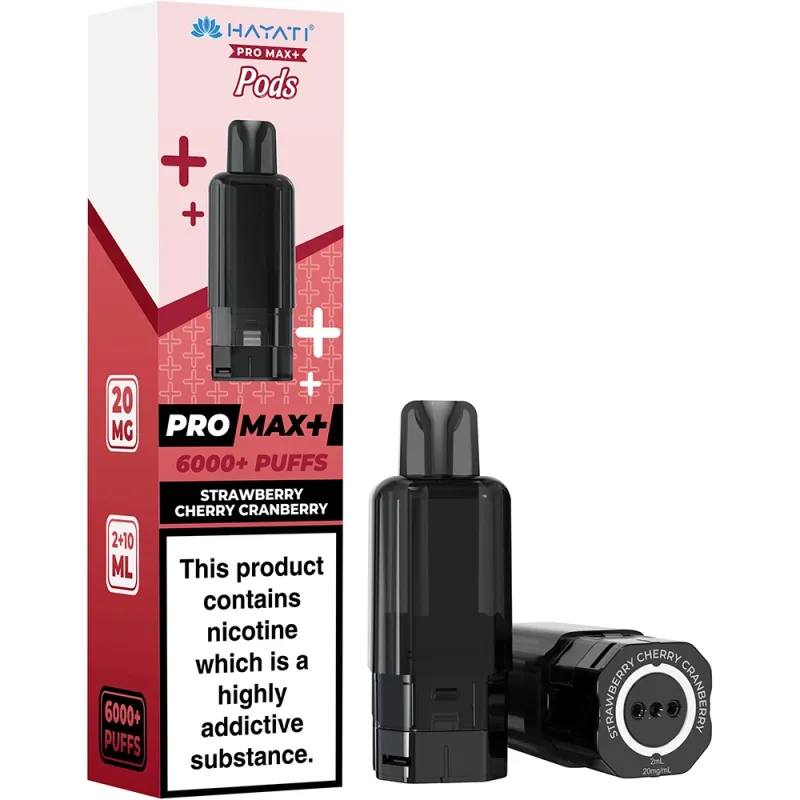 Hayati 6,000 Puffs Prefilled Pods Strawberry Cherry Cranberry