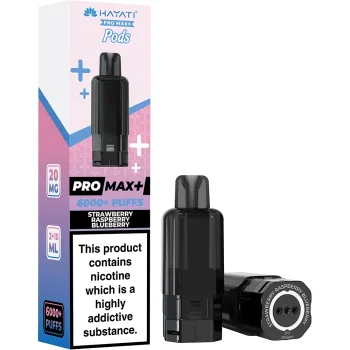 Hayati 6,000 Puffs Prefilled Pods Strawberry Raspberry Blueberry