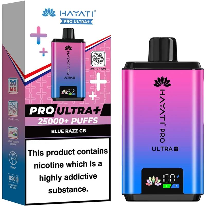 Hayati 25,000 Puffs Kits Blue Razz GB
