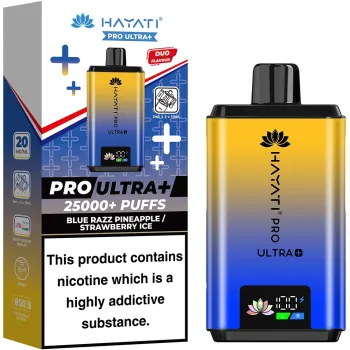 Hayati 25,000 Puffs Kits Blue Razz Pineapple & Strawberry Ice