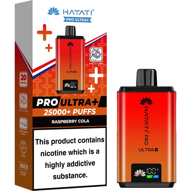 Hayati 25,000 Puffs Kits Raspberry Cola