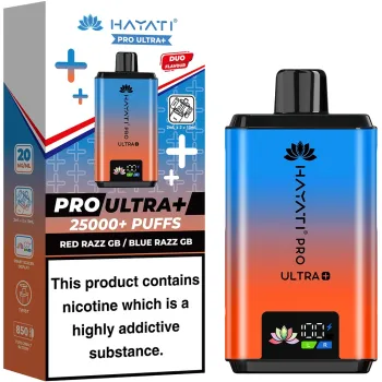 Hayati 25,000 Puffs Kits Red Razz Gummy Bear & Blue Razz Gummy Bear