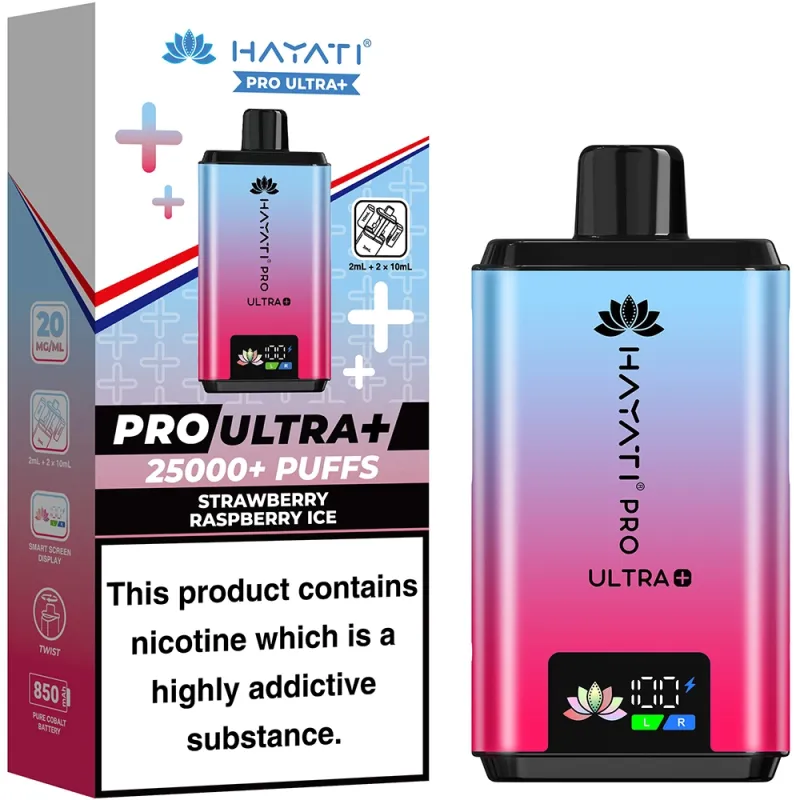 Hayati 25,000 Puffs Kits Strawberry Raspberry Ice