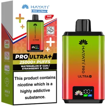 Hayati 25,000 Puffs Kits Watermelon Bubblegum & Strawberry Bubblegum