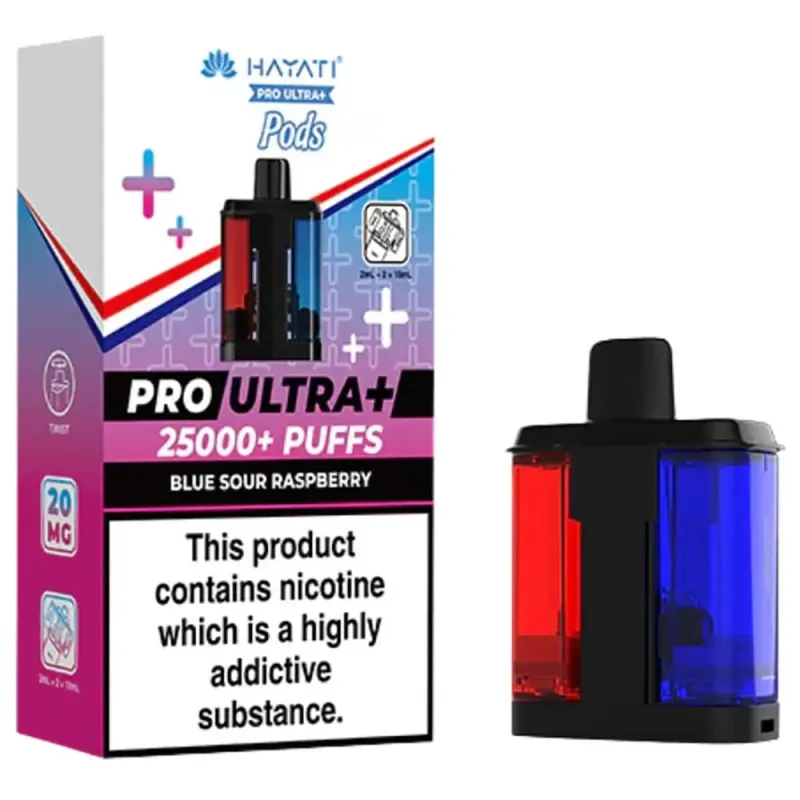 Hayati 25,000 Puffs Prefilled Pods Blue Sour Raspberry