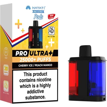 Hayati 25,000 Puffs Prefilled Pods Cherry Ice & Peach Mango