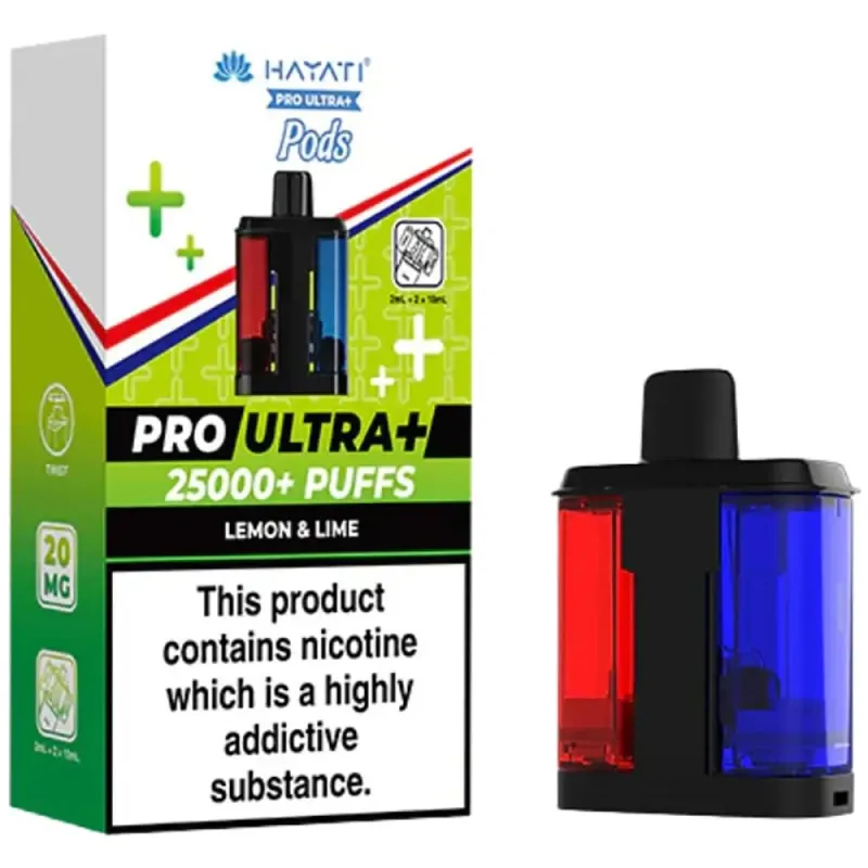 Hayati 25,000 Puffs Prefilled Pods Lemon & Lime