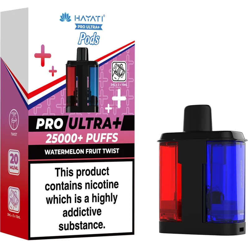 Hayati 25,000 Puffs Prefilled Pods Watermelon Fruit Twist