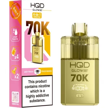 HQD Glow Air 70,000 Puffs Kits Juicy Peach & Peach Mango