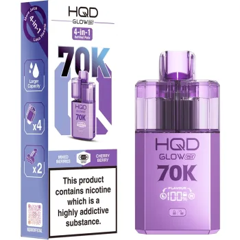 HQD Glow Air 70,000 Puffs Kits Mixed Berries & Cherry Berry
