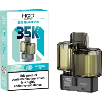 HQD Glow Air 35,000 Puffs Prefilled Pods Blueberry Cherry Cranberry & Blue Razz Gummy Bear