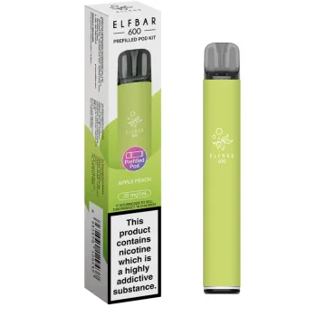 Elfbar 600 Puffs Kits Apple Peach