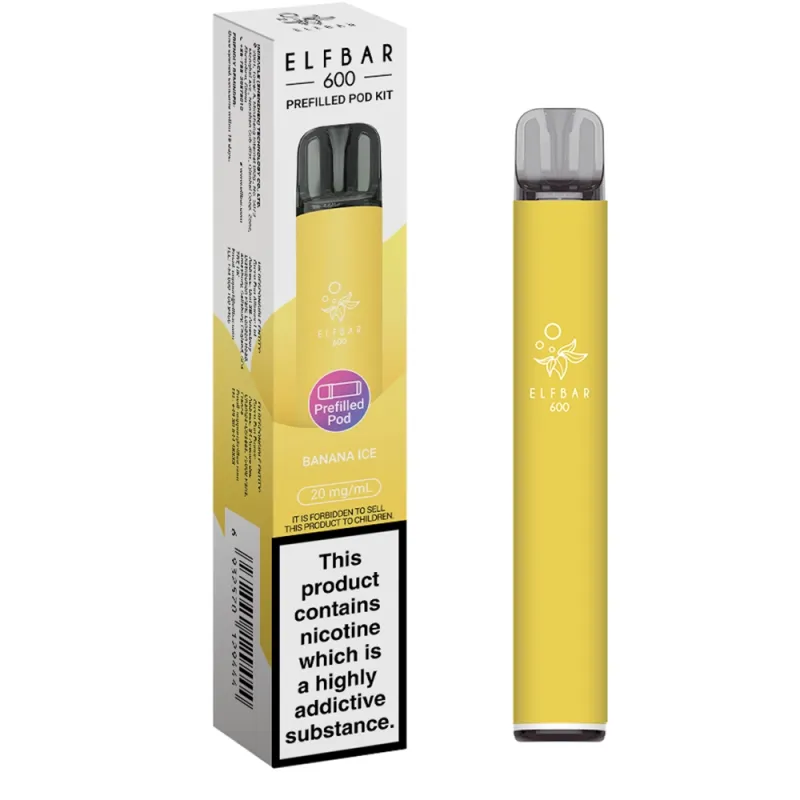 Elfbar 600 Puffs Kits Banana Ice