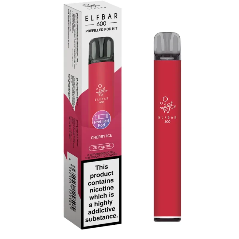 Elfbar 600 Puffs Kits Cherry Ice