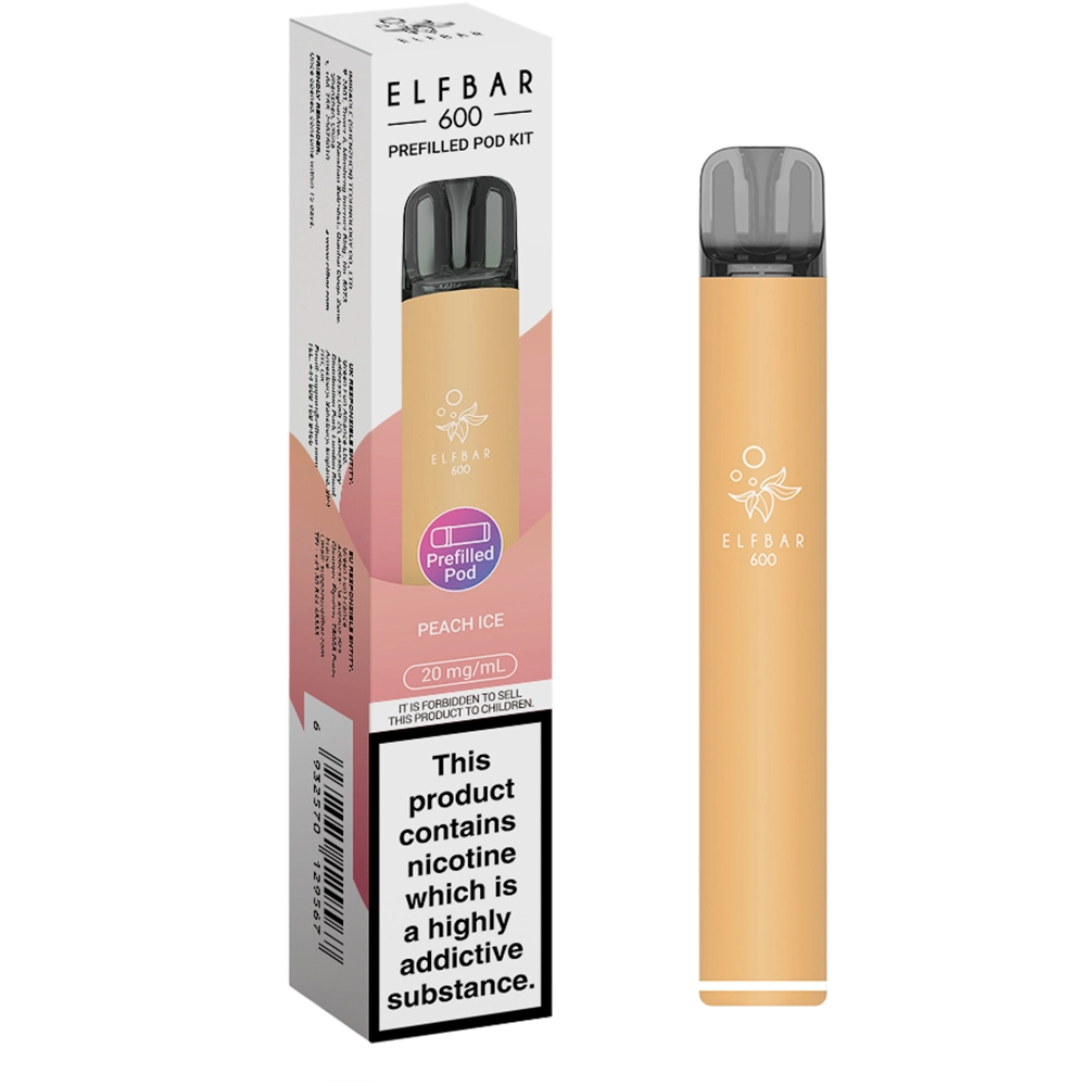 Elfbar 600 Puffs Kits Peach Ice 