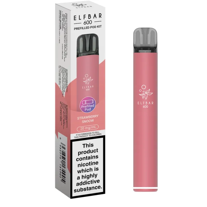 Elfbar 600 Puffs Kits Strawberry Snoow