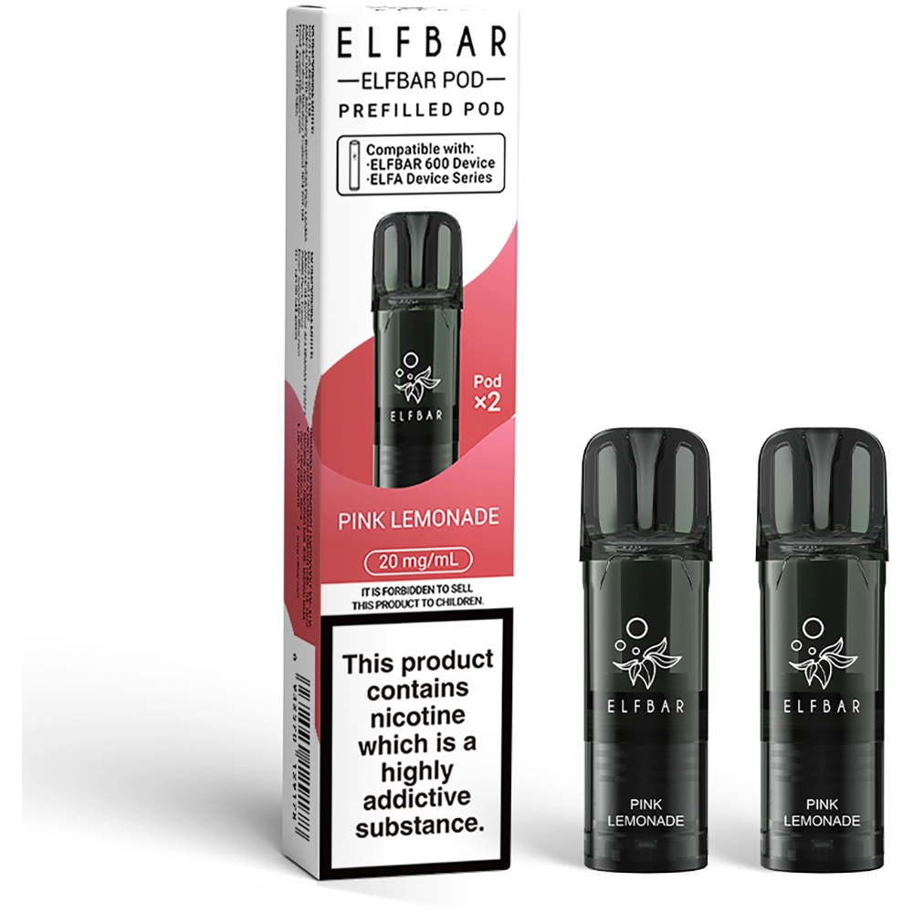 Elfbar 600 Puffs Prefilled Pods Pink Lemonade 