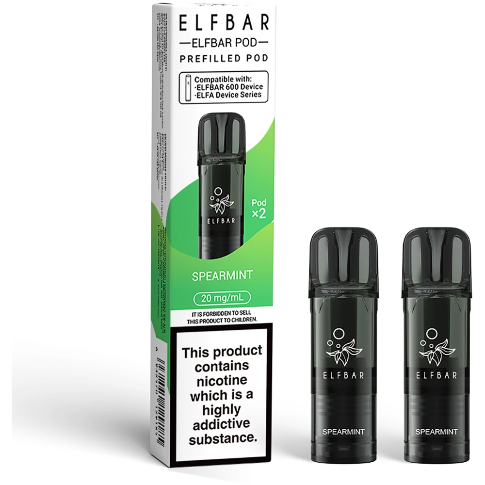 Elfbar 600 Puffs Prefilled Pods Spearmint 