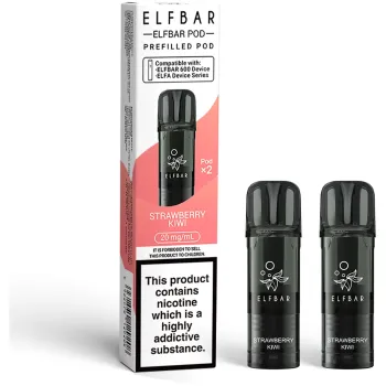 Elfbar 600 Puffs Prefilled Pods Strawberry Kiwi