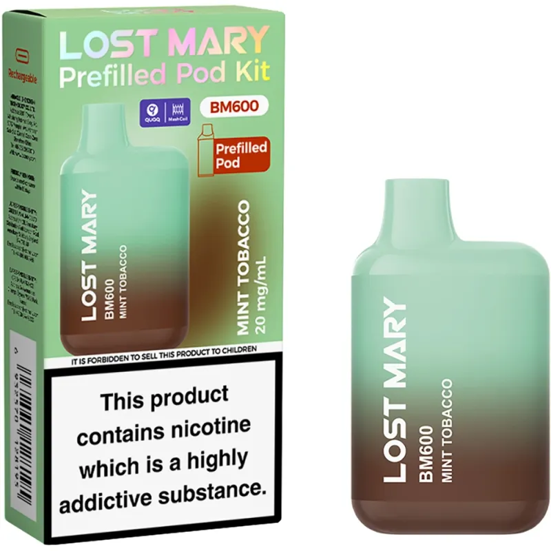 Lost Mary BM 600 Puffs Kits Mint Tobacco