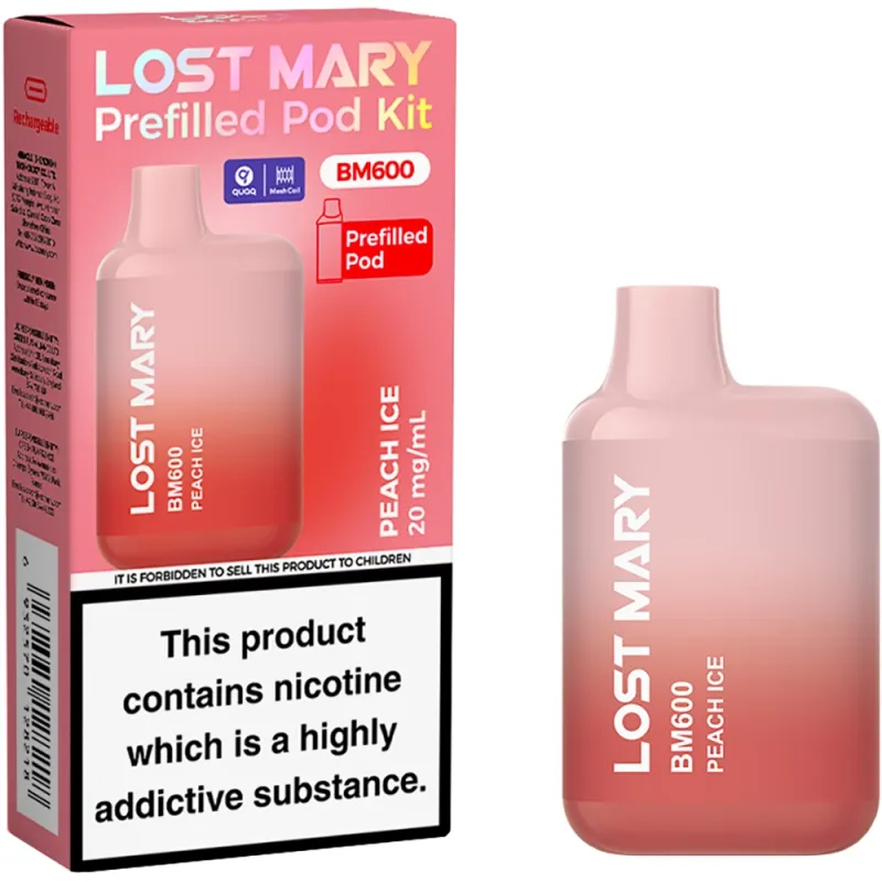 Lost Mary BM 600 Puffs Kits Peach Ice