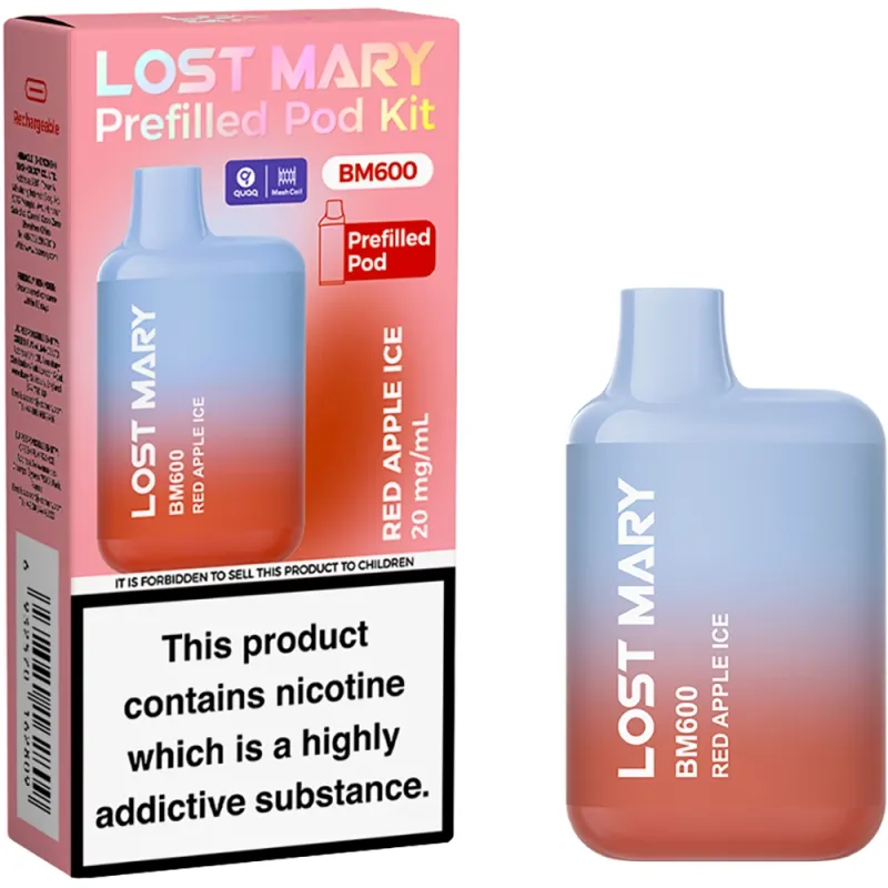 Lost Mary BM 600 Puffs Kits Red Apple Ice