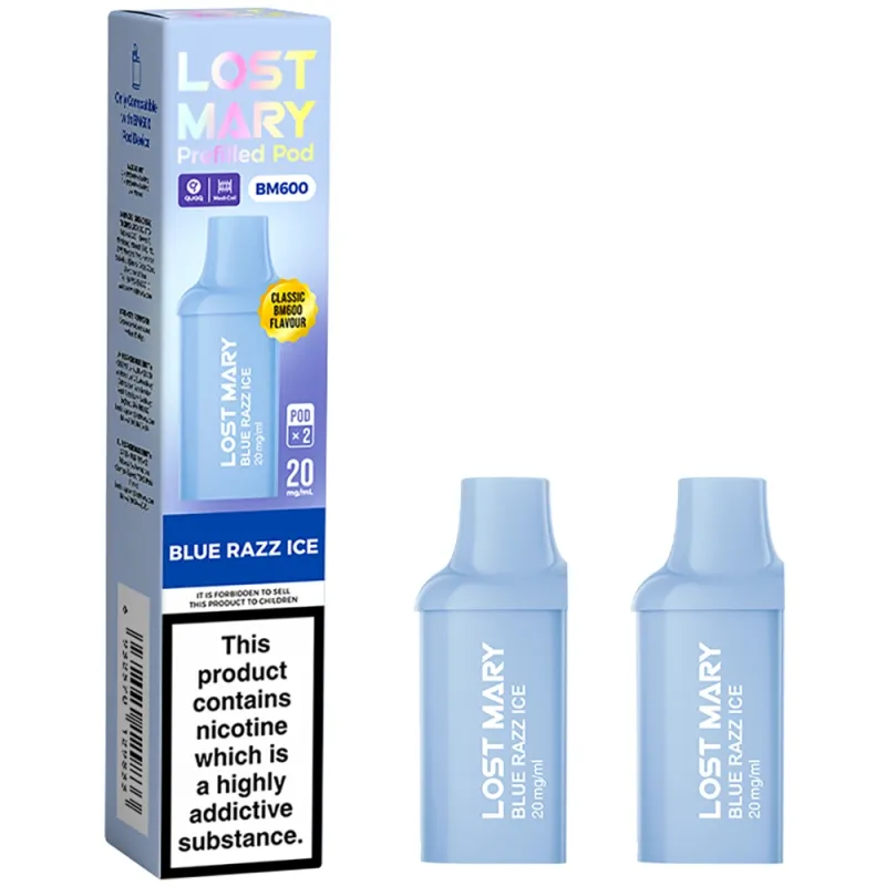 Lost Mary BM 600 Puffs Prefilled Pods Blue Razz Ice