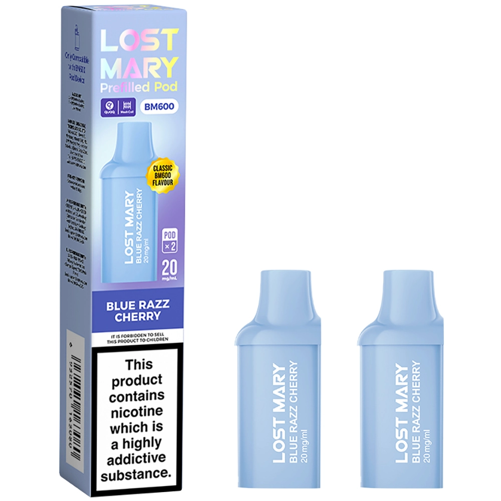 Lost Mary BM 600 Puffs Prefilled Pods Blue Razz Cherry