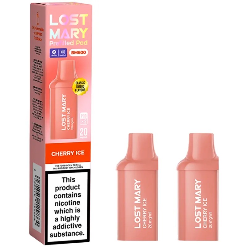 Lost Mary BM 600 Puffs Prefilled Pods Cherry Ice