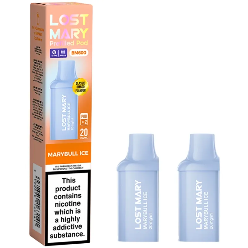 Lost Mary BM 600 Puffs Prefilled Pods Marybull Ice