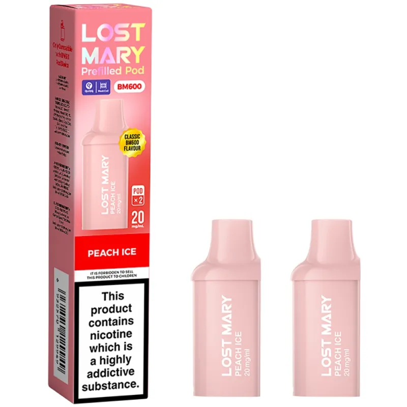 Lost Mary BM 600 Puffs Prefilled Pods Peach Ice