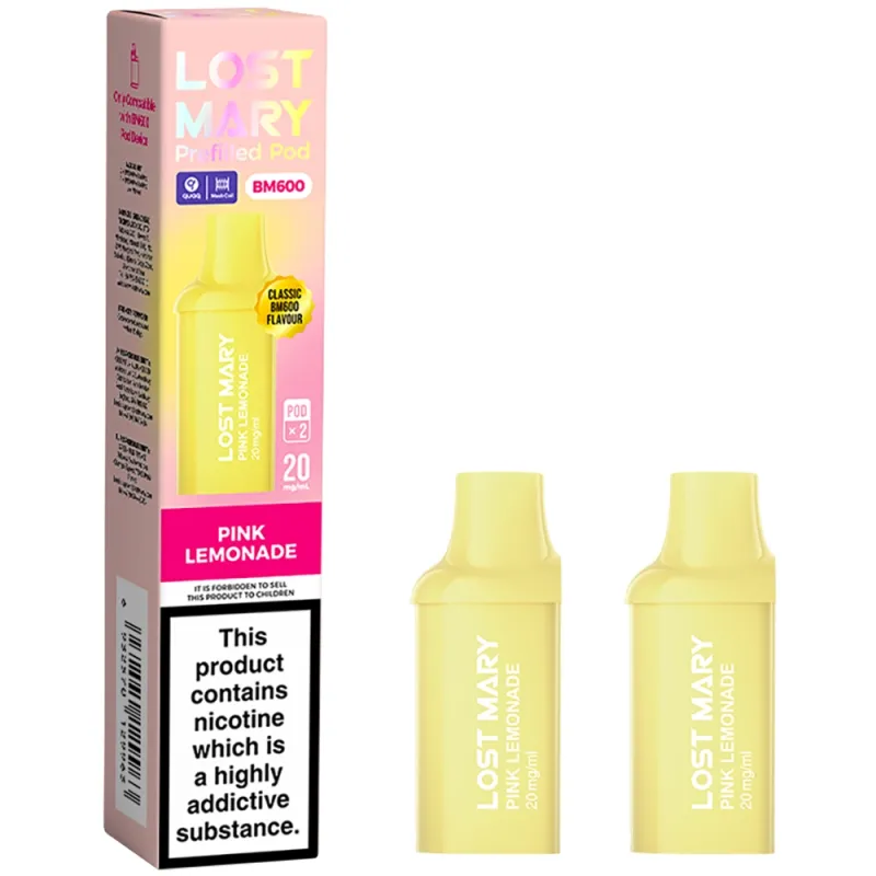 Lost Mary BM 600 Puffs Prefilled Pods Pink Lemonade