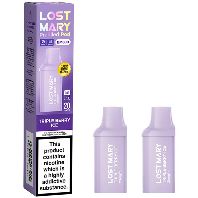 Lost Mary BM 600 Puffs Prefilled Pods Triple Berry Ice