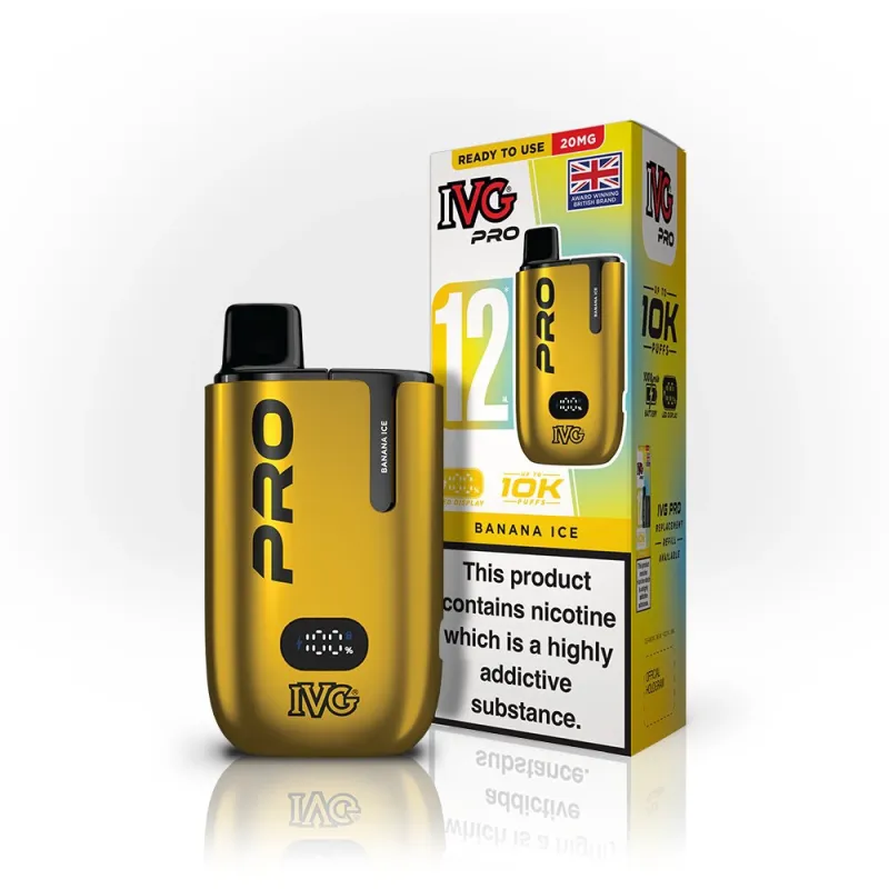 IVG Pro 12 10,000 Puffs Kits Banana Ice