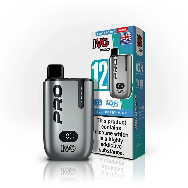 IVG Pro 12 10,000 Puffs Kits Blueberry Mint