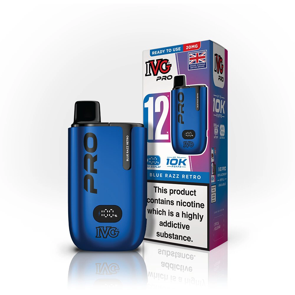 IVG Pro 12  10,000 Puffs Kits Blue Razz Retro