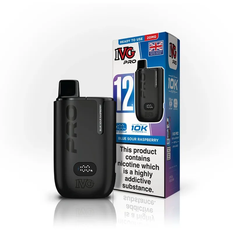 IVG Pro 12 10,000 Puffs Kits Blue Sour Raspberry
