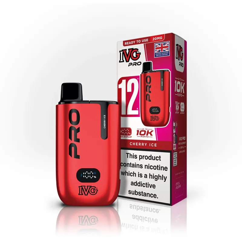 IVG Pro 12 10,000 Puffs Kits Cherry Ice