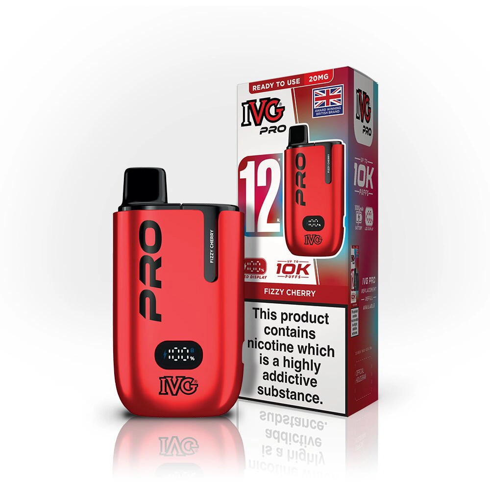 IVG Pro 12  10,000 Puffs Kits Fizzy Cherry