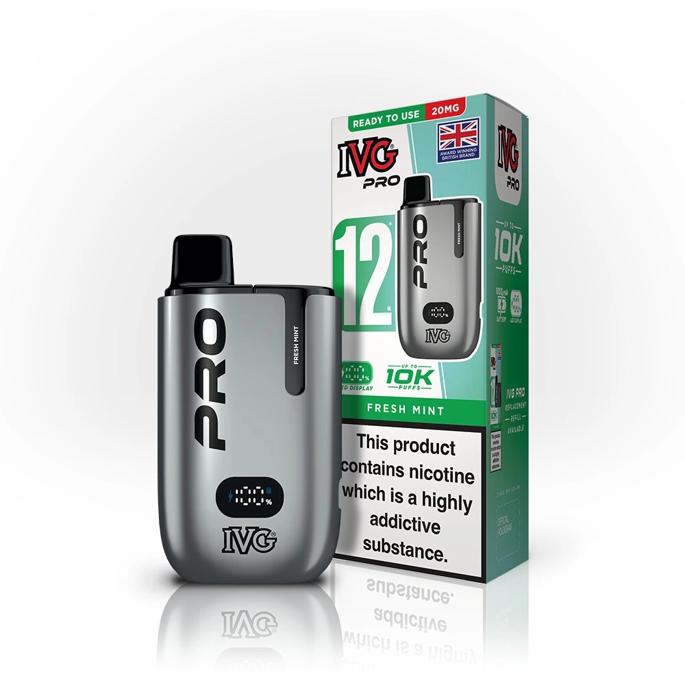 IVG Pro 12  10,000 Puffs Kits Fresh Mint