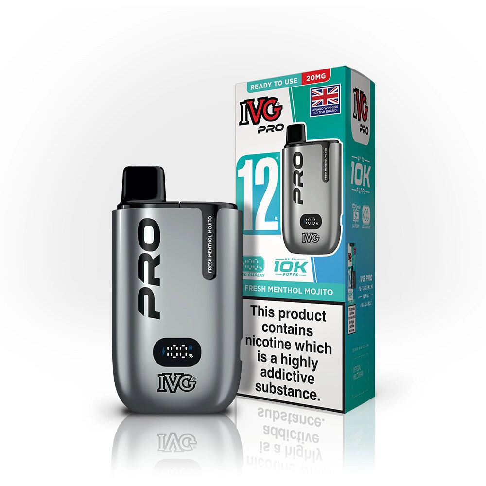 IVG Pro 12  10,000 Puffs Kits Fresh Menthol Mojito
